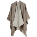 Damen Warmer Schal Wrap Cape Winter Cardigan Pullover vorne offen Poncho